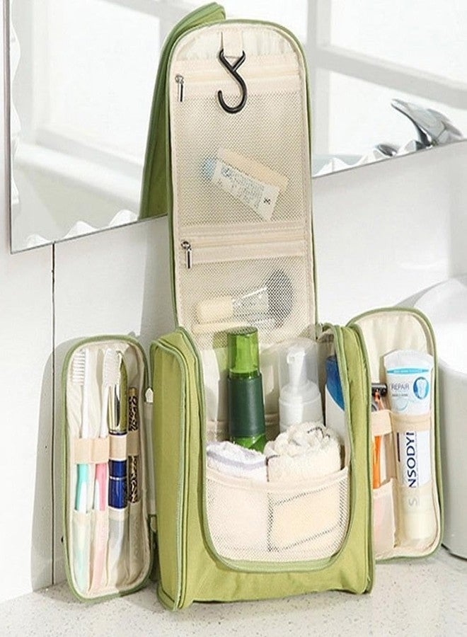 STESHWK Large Hanging Toiletry Bag for Men Women Travel Toiletry Organizer Makeup Bag with Hook, Waterproof Bathroom Toiletry Bag (Green) - Image 4